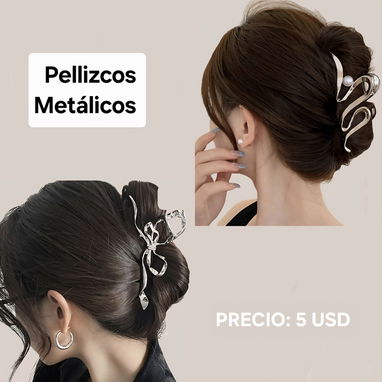 Pellizcos grandes de excelente calidad y variados diseños. Son de metal. - 2/2