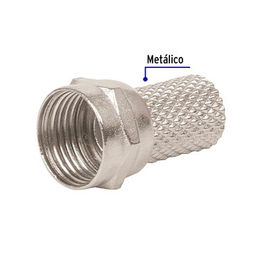 4 Conectores macho tipo “F” de enroscar. Para cable coaxial. Bolsa con 4 piezas - Img 122241093