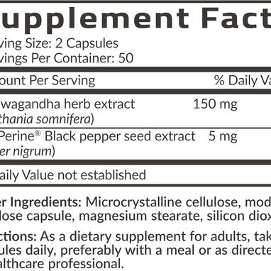 Ashwagandha 100mg con Bioperine (Futurebiotics · 100 cápsulas) - 4/5