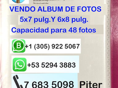 Album de fotos 5x7 y 6x8 Pulgadas Capacidad para 48 fotos - Img 39012046