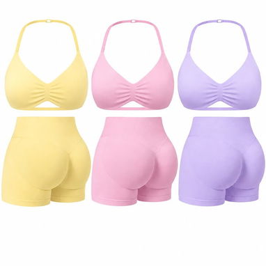 Conjuntos de licra + top talla S $22 usd!! Calidad premium. No transparenta. - 2/2