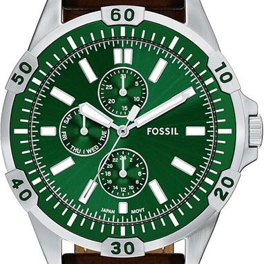 Reloj FOSSIL Garrett Mod. FS6147 CRONÓGRAFO CUARZO JAPONÉS Caja 44mm en acero inoxidable, manillas en cuero legítimo NEW - Img 124059084