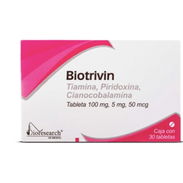 Biotrivin(tiamina, piridoxina,cianobalamina) tabletas - Img 54202646
