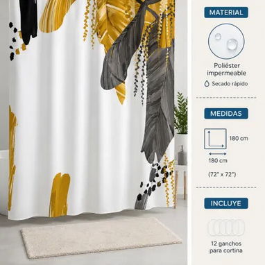 Cortinas de Baño con Ganchos - 3/3