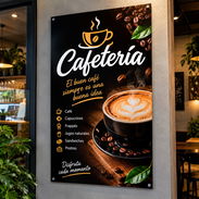 Aviso impreso en pvc para cafetería - Img 57460459