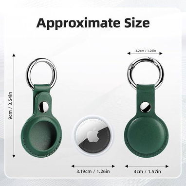 Soporte de Cuero Apple AirTag Llavero – Pack de 4 | 📦 NUEVO EN CAJA - 3/5
