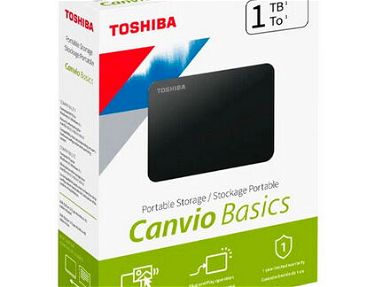 Toshiba Canvio Basics - Disco duro externo portátil de 1 TB USB 3.0, color negro - Img main-image-45799995