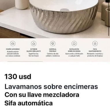 Lavamanos sobre encimera - 9/10