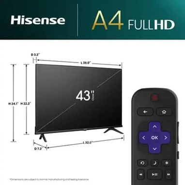 Smart TV 43" Hisense* - 4/4