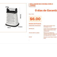 Rallador de Cocina de 4 Lados con Base de Goma de Alta Sujeción VPT#-0261 - Img 55666904