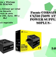 Fuente CORSAIR CX750 750W ATX POWER SUPPLY 80PLUS - Img 48385649