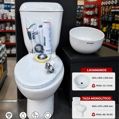 Juego de baño, lavamanos, duchas, tragantes y más - 3/8