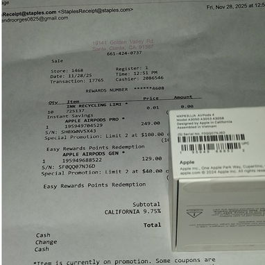 APPLE AIRPODS 4 Y APPLE AIRPODS PRO GEN 2 COMPRADO EN USA. - Img 120546106