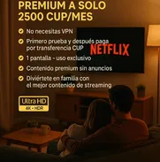 🎬 ¡VIVE EL CINE EN CASA!  CUENTAS DE NETFLIX PREMIUM A SOLO 2500 CUP/MES  📺 ¿Qué incluye tu suscripción? - Img 50562295