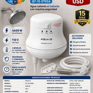 DUCHA ELÉCTRICA 4600W AQUA-Q CON RESISTENCIA DE RESPUESTO NUEVAS!!!! - Img 52355309