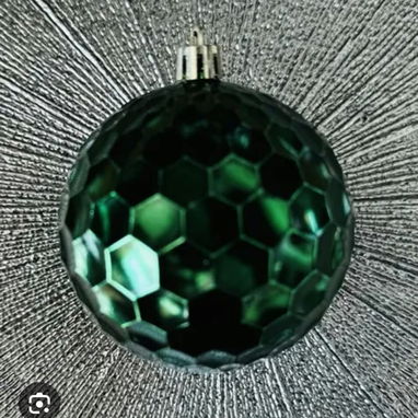 💜Set de 6 bolas de navidad (disco)  8cm (dh) - 10/10