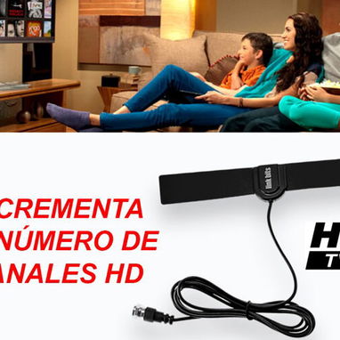 Antena de TV Digital para Interior, Alta Definición HDTV Ultra Compacta, Amplifica la Recepción de Canales - Img 119206799