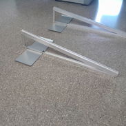 Base de 2 triángulos de aluminio para paneles solares con bandeja para contrapesos + presillas de sujeción y tierra - Img 57455259