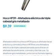 Hoco HP39- Afeitadora eléctrica de triple cabezal gris metalizado. - Img 57641873