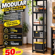 🧰 ESTANTERÍA 🧰 ESTANTERÍA MODULAR CON 5 BALDAS TIPO TORRE 7HOUSE. TENEMOS MENSAJERÍA  FACTURA Y GARANTÍA. 📲 54833699 - Img 57946883
