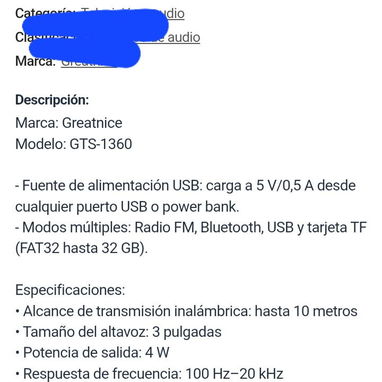 Bocina Bluetooth - Img 119329523
