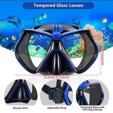 Kit de careta y snorkel/ visores de cristal templado - Img 121247875
