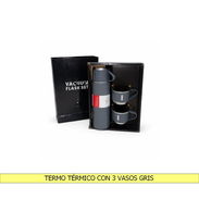 TERMO TÉRMICO CON 3 VASOS GRIS - Img 55759593