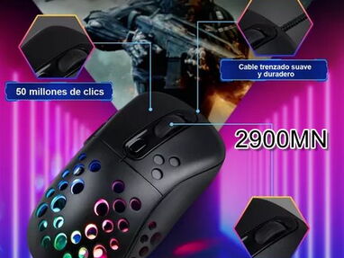 MOUSE gamer G7 múltiples DPI rápidos,Múltiples efectos RGB de colores,ultraligero,5 botones - Img main-image-45346519