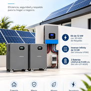 Kit solar,inversor de 12kw con 2 baterias de 15kw cada una - Img 57529254