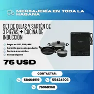 Cocina de Inducción Simple MILEXUS (1200W) + Set de Ollas y Sartén de 3 Piezas (Antiadherente) 💥 OFERTA ESPECIAL: $75 - Img 56929813