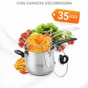CON CANASTA ESCURRIDORA FREIDORA DE ACEITE - Img 54782956
