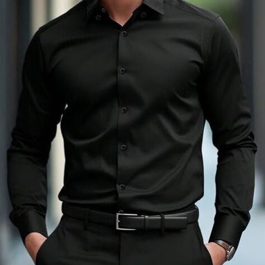 Camisas negra  de vestir de mangas largas 58547627 - Img 119204467