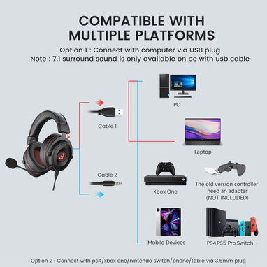 Audífonos EKSA E900PRO multi plataforma - Img 116950079