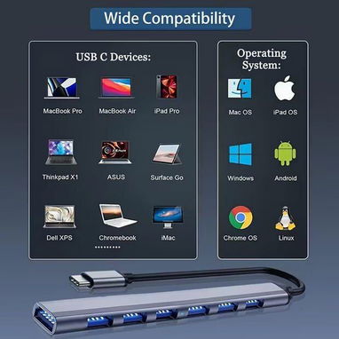 🍀Hub USB-C de 7 Puertos – USB 3.0 Ultradelgado🍀 - Img 120233648