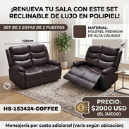 Juego de 2 piezas de muebles sillones o butacas reclinables 🌻 - Img 55513400