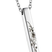 Collar con grabado - Collar personalizado con barra vertical y piedra de nacimiento, regalo para novia, madre - Img 52493255