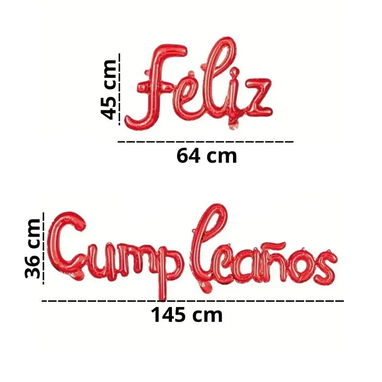 Globos metálicos de Feliz con - Img 121791949