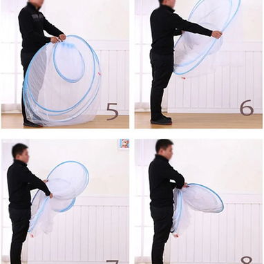 Mosquitero de malla fina plegable portátil para cama u otro sitio. 120 cm de ancho. Tienda portátil Mosquitera - Img 119451734