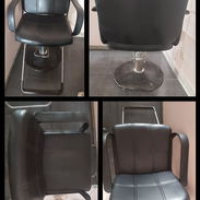 Silla para Barbero o Barbería color negra. - Img 55985420