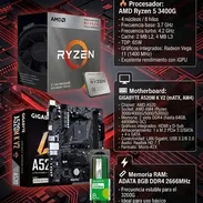 KIT AMD GIGABYTE A520M K V2 + Ryzen 5 3400G + 8GB adata 2666hz 270 usd - Img 55341675