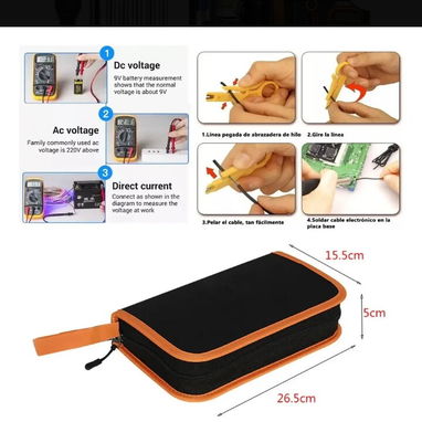 Kit de soldadura eléctrico, temperatura regulable, multímetro. Todo nuevo en su estuche - Img 122915965