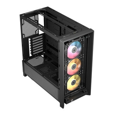 $120 - Chasis de PC ATX Mid-Tower - Corsair FRAME 4000D Modular - Cristal Templado - Negro - Img 122742914