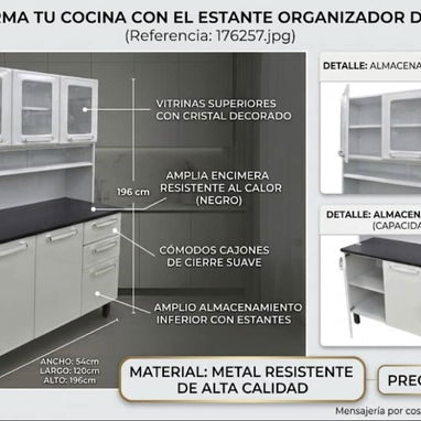 Muebles organizadores de cocina 🌸 - Img 121481632