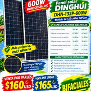 Paneles monocristalinos bifaciales de 600W a 160 usd por pallet y 165 usd por unidad, el mejor precio de Santiago - Img 58112853