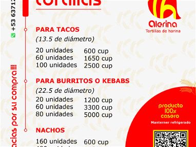 Tortillas de harina precocinadas para tacos y burritos , venta mayorista y minorista - Img main-image