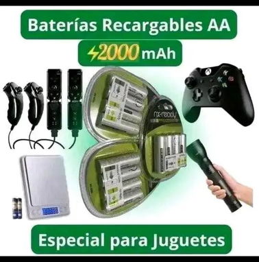 Pilas recargables aa y aaa y Cargadores todo nuevo gran variedad - Img 89823374