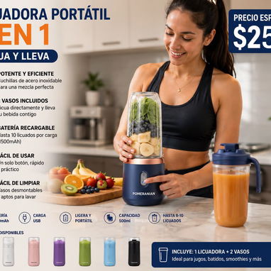 BATIDORA PORTATIL, LAMPARA SOLAR LED, ASPIRADORA PARA CARRO, TIMBRE, ASPIRADORA INALAMBRICA, POWERBANKS - Img 126135135