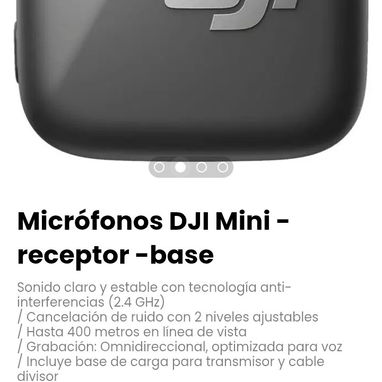 Micrófonos DJI Mini -receptor -base. Incluye base de carga para transmisor y cable divisor - Img 119890186