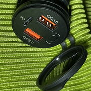 Cargador dual , accesorios para moto, carro , salida usb C,USB A - Img 55234329