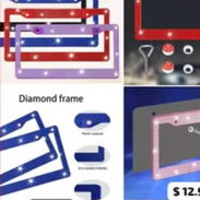 Marco de Placa de Matrícula de Plástico Blingbling con Diamante Artificial (rojo) - Img 53824057